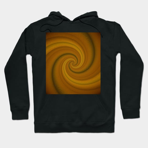 Abstract helix, swirling yellow funnel Hoodie by BumbleBambooPrints